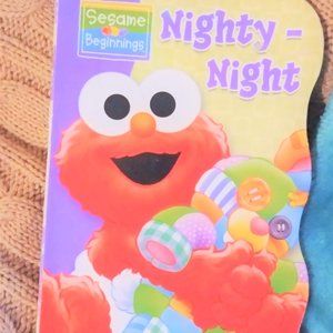 NEW Sesame Street Nighty Night Board Book Elmo baby kids children Bedtime sleep